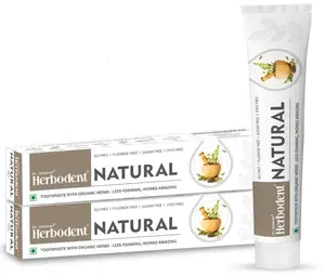 Herbodent Natural Toothpaste - 3.53 oz, Fluoride Free, Neem & Clove Herbal Toothpaste for Adults - Cream,  oral health management