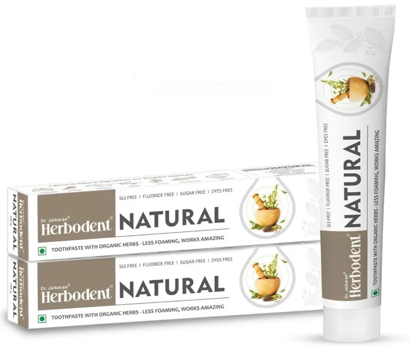 Herbodent Natural Toothpaste - 3.53 oz, Fluoride Free, Neem & Clove Herbal Toothpaste for Adults - Cream,  oral health management Oral Care Toothpaste Dental Care Toothpaste