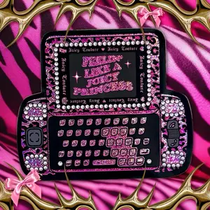 Feelin Like a Juicy Princess Pink Leopard Print Juicy Sidekick Mcbling Holographic Glitter Sticker
