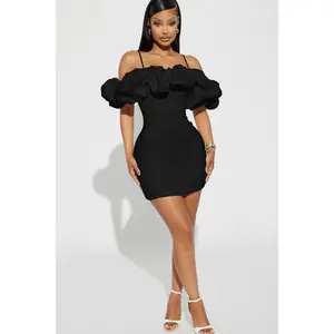 Lola Mini Dress - Black V