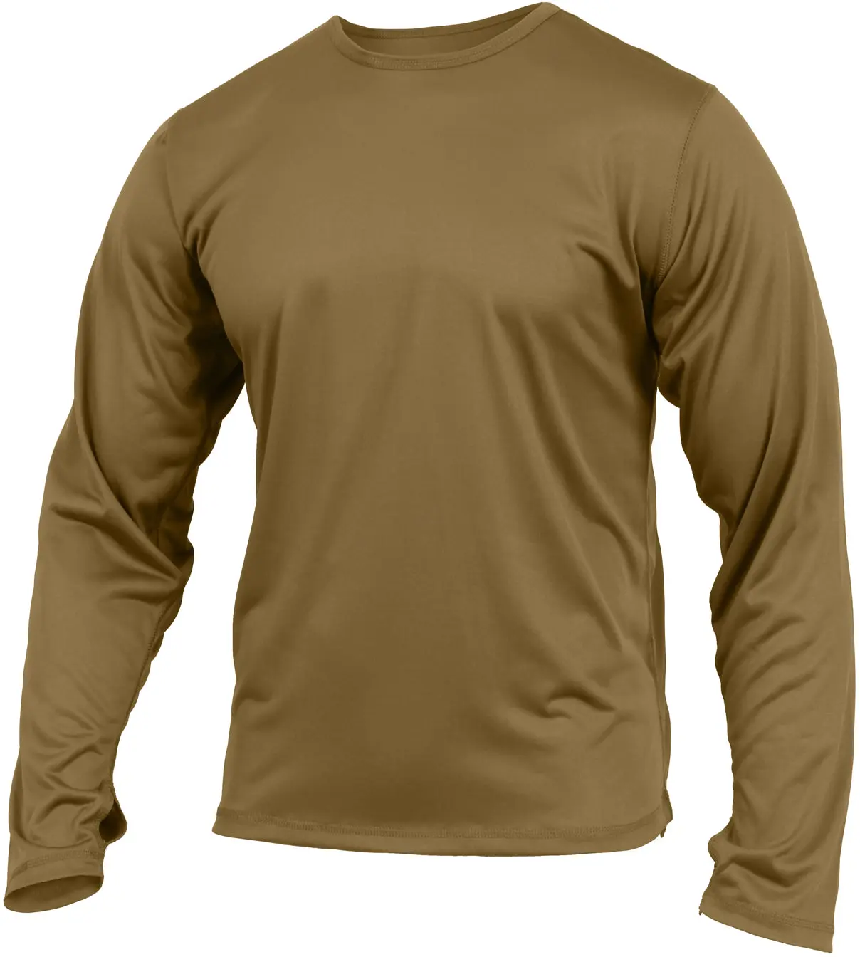 Men's Coyote Brown AR 670-1 ECWCS Generation 3 Level 1 Silk Weight Tactical Base Layer Shirt, Moisture-Wicking, Sweat-Wicking, Dry Underwear Top, Jersey Knit, Base Layer Top, Anti-Odour, Enhanced Coverage, Quick Dry