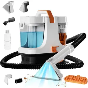 Portable Carpet & Upholestery Cleaner Machine for Pets, Spot, Stain,Couch Cleaner Machine with 18Kpa  Suction,/Auto Detailer(white)