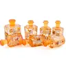 Honey Bee Potion Bottle Resin Liquid Core DnD Dice Set, 7-Piece RPG Dice with Durable Bag