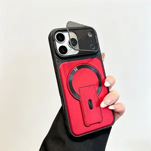 Multifunctional Hard Smartphone Casing for iPhone 17 Pro Max, 16, 15, 14, 13 - Magnetic Ring Stand, Flip Lens Cover, Cellphone Devices Accessories for Outdoor Use