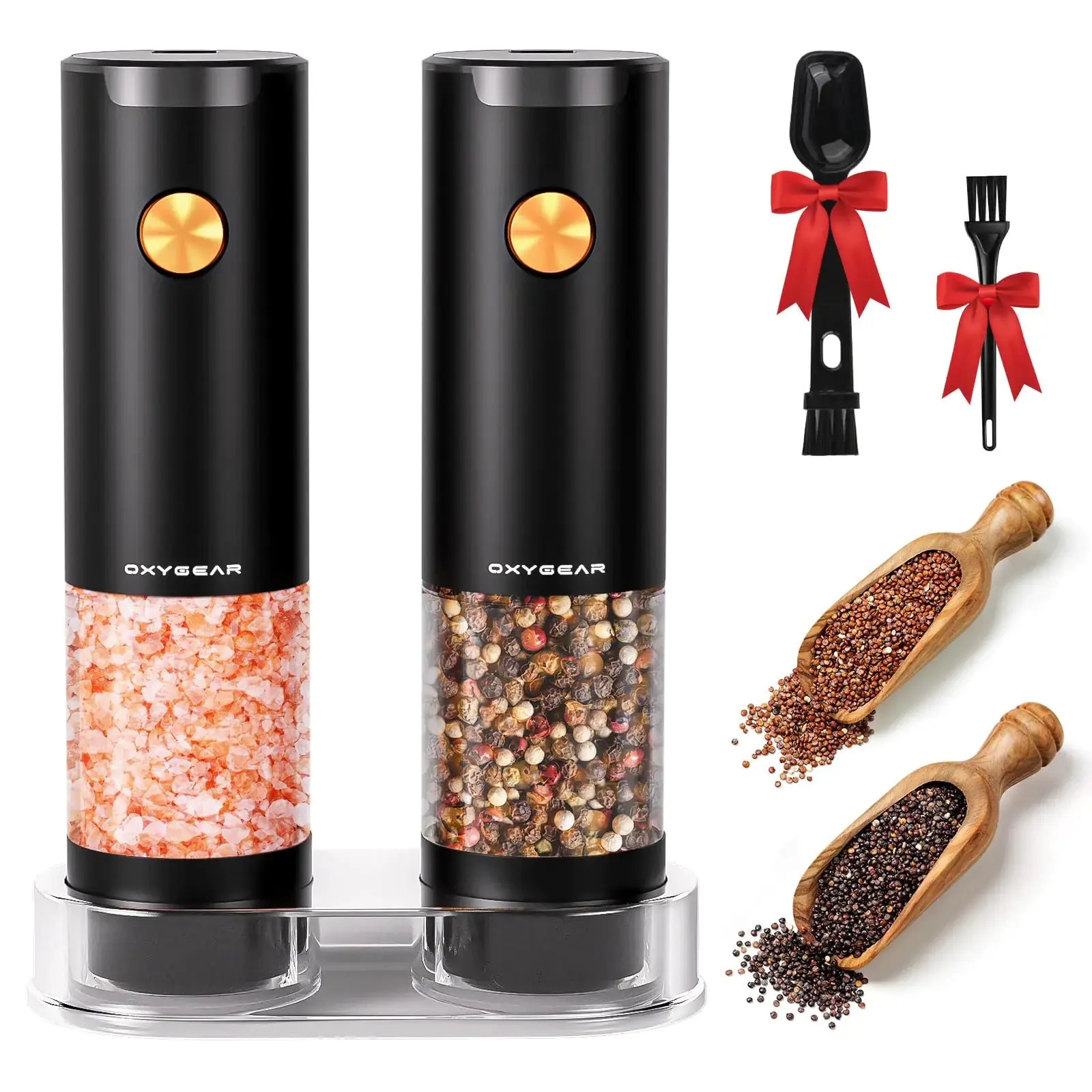 AutoGrind Electric Salt & Pepper Set with LED - TikTok Shop