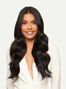 Luxy Hair 20" Classic Clip-In Hair Extensions - Off Black | 160g Full Set | 100% Remy Human Hair