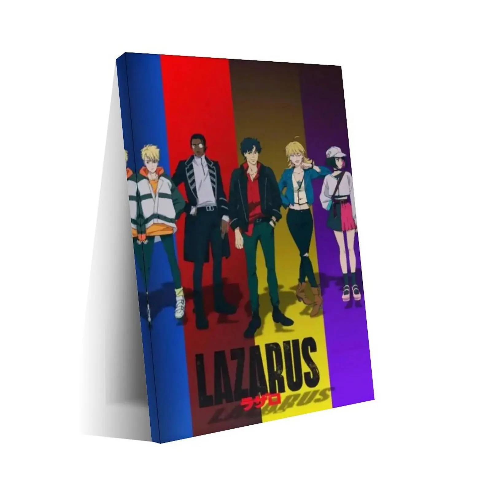 Japanese Anime LAZARUS Newspaper-Inspired Eco-Friendly Canvas Print, UV-Protected Wall Art, Multi-Size (08x12 inches, 20x30inch(50x75cm), 24x36 inches), Bedroom Decor for Anime Fans