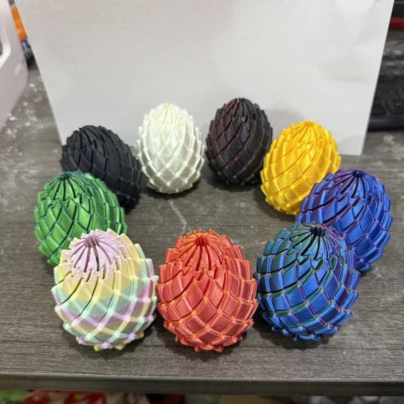 2pcs Dragon Egg Rotating Suitable for, 3D Printing Fidget Sensory with Dragon Egg Capsules, Collectible Decompression Gadgets for and Aid