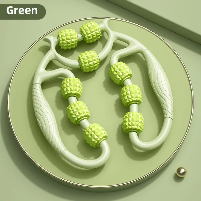 Nine-wheel circular leg clamp, thigh muscle relaxer, leg stretching massager, Ladies' yoga roller massager for beautiful legs Body Care