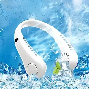 Portable Neck Fan, USB Rechargeable Neck Fan, 5-speed Wind Speed Fan, Suitable for Outdoor and Travel, Ideal Gift for Women and Men, Bladeless Neck Fan