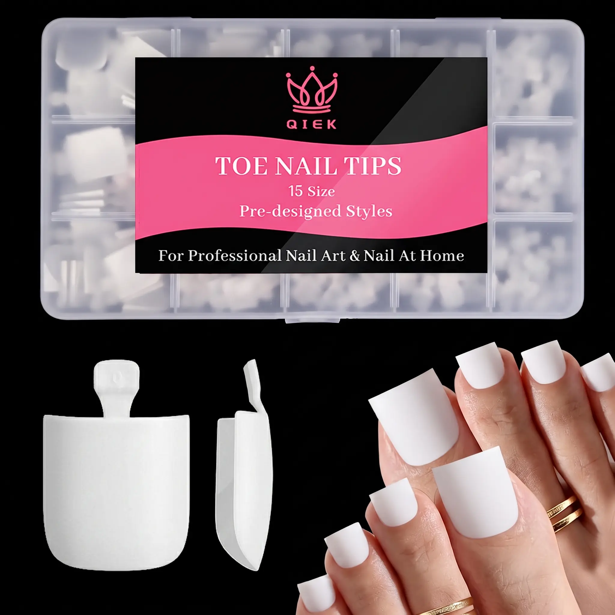 150 Pcs White Toe Nail Tips