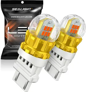 SEALIGHT 3156 3157 LED Bulb Red Brake Lights, 3056 3057 4057 4157 T25 Bulbs 360° Super Bright 3020SMD with HD Projector 3000 Lumens for Tail Stop Brake Signal Parking Lights, Pack of 2