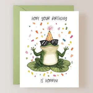 Funny Frog Birthday Card