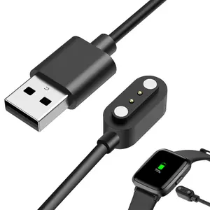 Smart Watch Charger Magnetic Compatible with YAMAY Willful Letsfit Letscom, Magnetic USB Charging Cable for Umidigi Uwatch 3S 3 2 2S Urun smartwatch (Black) springtok