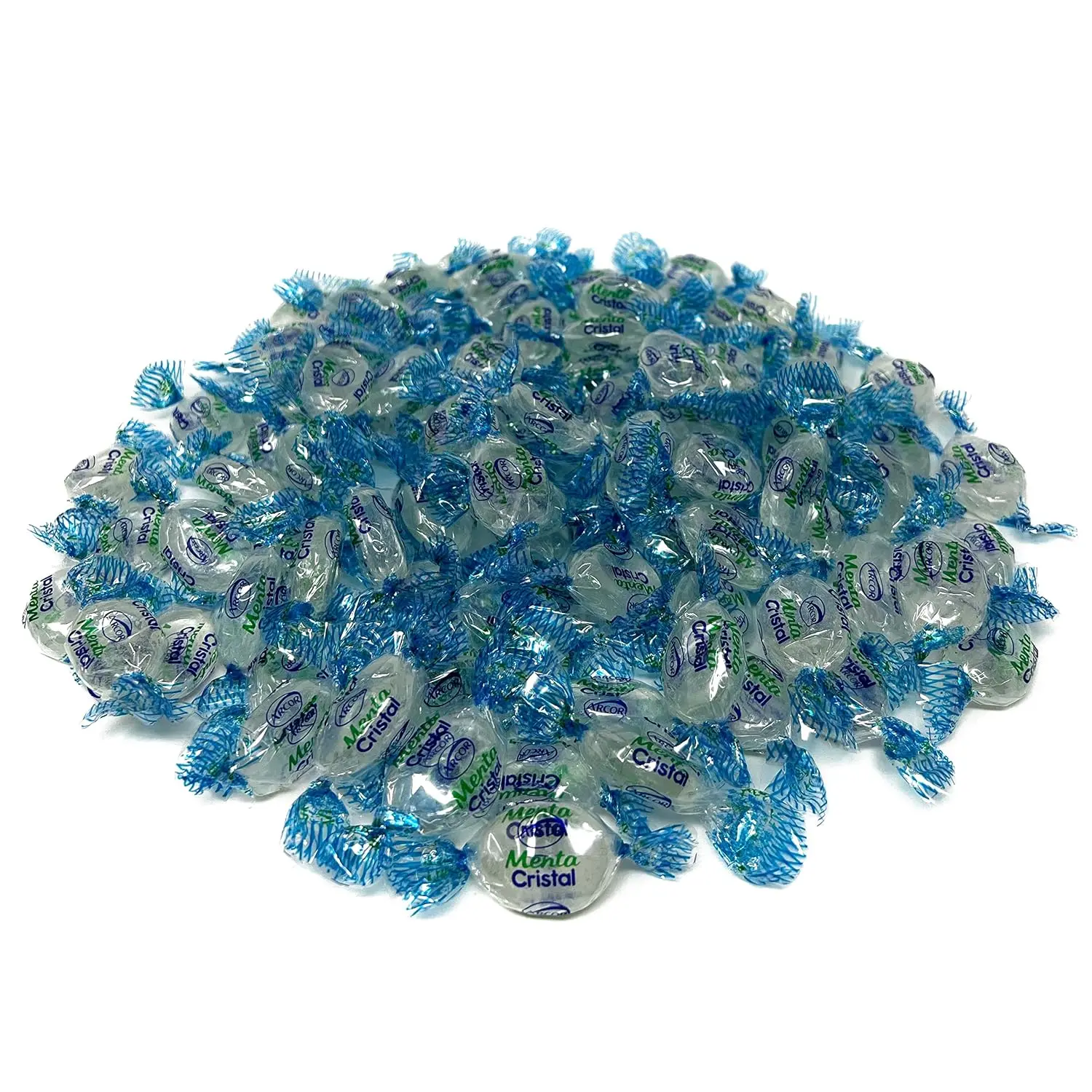 Arcor Cristal Mint Hard Candy, 1lb Fat-Free Bulk Bag, Classic Mint-Flavored Individually Wrapped Refreshing Sweets