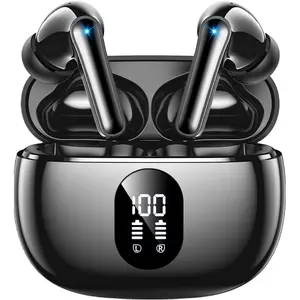 Wireless Earbuds, Bluetooth Ear Buds with Big Bass Stereo Sound, 48 Hours Playtime, Lightweight in-Ear Fit Earphones, IPX7, Hands-Free Calls with AI for iPhone, Android, Pad, Sports, Workout