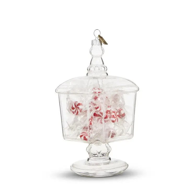 EC 6.5" CHRISTMAS CANDY JAR ORNAMENT