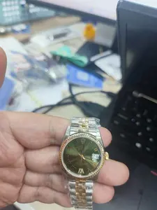"Rolex Datejust Mid-size 31mm Stainless Steel & 18K Yellow Gold Automatic Watch Custom Green Diamond Dial 78273 WHP038002 "