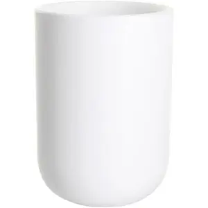 Simple Solid Color Toothbrush Cup PP mouthwash Cup Plastic Cup Toothbrush Holder Cup 1. (White) Tumbler