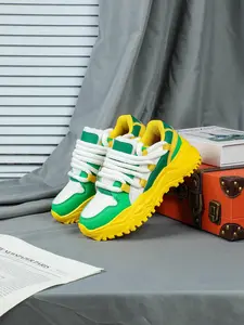 Fashionable Colorblock Lace Up Low Top Sneakers, Casual Breathable Comfortable Sporty Running Shoes, All-match Basic Shoes for Daily Wear, Casual Jogging Shoes