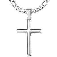 Figaro Chain - Slim Bevel Edge Cross