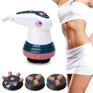 3 Speed Handheld Massage Gun with 3 Massage Heads, Multi Functional Body Slim Massager for Abdomen Leg Arm, Relax Beauty Device for Yoga Fitness Lovers