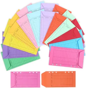 48Pcs Cash Envelopes for Budgeting,A6 Money Envelopes for Cash Stuffing with Budget Sheet,Money Saving Envelope for Tracking Money Savings,Reusable Savings Envelope, Vertical Layout,12 Assorted Colors
