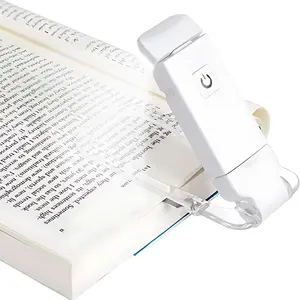 USB Rechargeable Book Clip Light, Night Vision Eye-Friendly Lamp, Adjustable Three Colors, Portable Study Tool, Ideal for Bed or Car Reading