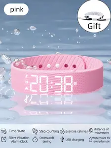Sports Watch for Men and Women, Comes with Sports Strap, Digital 24-Hour 3D Step and Distance Tracking, Calorie Counting, USB Charging, Vibration Alarm, and Stopwatch – The Perfect Choice for Fitness and Exercise – Ideal for Birthdays and Holidays
