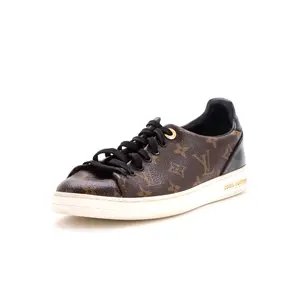 Pre-owned Louis Vuitton Women's FrontRow Sneakers Monogram Canvas with Patent by Rebag