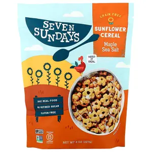 Seven Sundays Sunflower Cereal, Maple Sea Salt, 8 oz (227 g) Seven Sundays Sunflower Cereal, Maple Sea Salt, 8 oz (227 g)