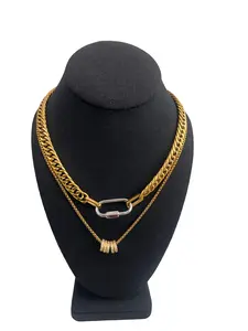 Carabiner Layered Necklace Set Easy Stack Necklaces exquisite birthday