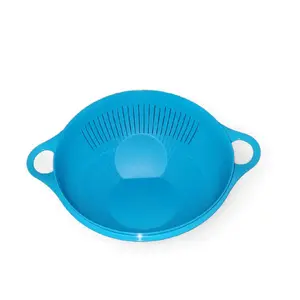 Tupperware All in One Colander - Blue Plastic Strainer with Dual Handles for Easy Grip and Versatile Use