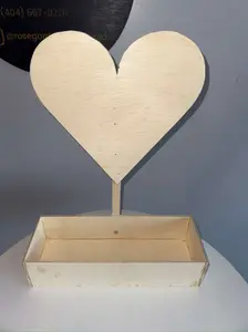 Elegant 3D Heart-Shaped Wooden Base for Florists Events Valentine's Day Luxury Arrangements Bear Shape Heart Shape 3D