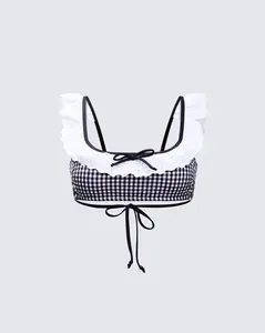 Birdie Multi Gingham Bikini Top