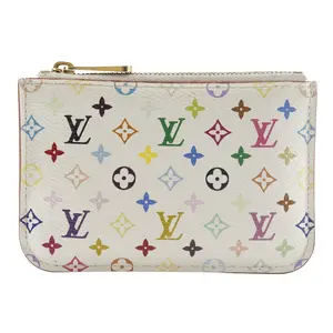 Pre-owned Louis Vuitton Canvas Small Leather Goods Pochette Cle Monogram Multicolore Coin Case