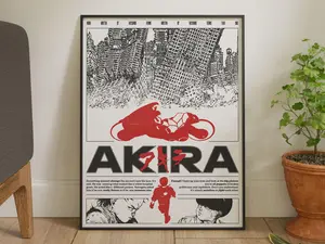 Akira,  Anime POSTER UNFRAMED, . Wall Hangings, , Digital Download, , Digital POSTER UNFRAMED