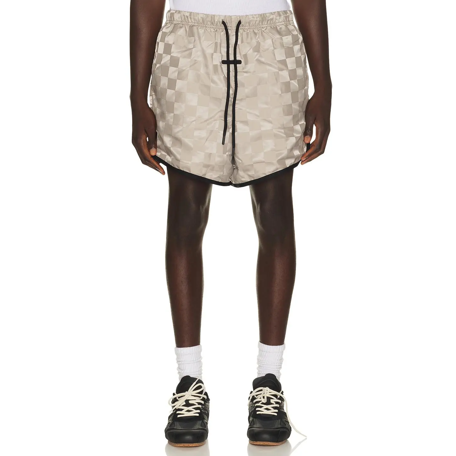 Fear of God ESSENTIALS Checkered Gym Short in Seal