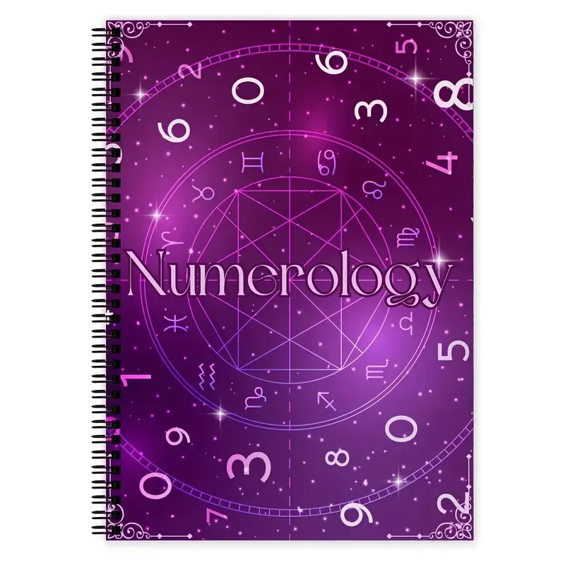 Vintage Astrology Booklet, Beginner Numerology Guide, Ancient Esoteric Symbols Illustrated Encyclopedia, 1pc Divination Symbol Collection Notebook, Spiral Notebook Journal, Spiral Bound Notepad, Spiral Coil Notebook