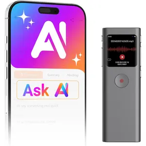 AI Digital Voice Recorder with Transcribe & Summarize, AI Note Taker for Meeting & Lectures, Voice Activated Recorder with Playback, Supports 90+ Languages Recording Device, Portable Tape Recorder