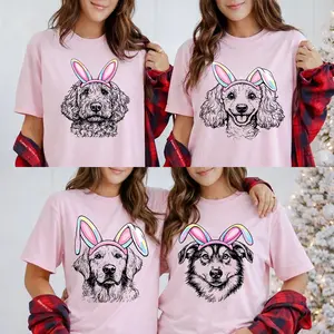 Comfort Colors Puppy Love Dog T-Shirt, 50 Adorable Breeds Graphic Tee, Cozy Vintage Style Shirt for Devoted Dog Lovers, Soft Oversized Aesthetic Casual Outfit - ShamCren