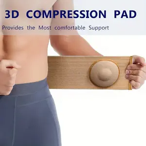 Umbilical Hernia Support Belt - Adjustable Abdominal Brace for Navel, Umbilicus, Upper Belly, Incision Site, Ventral & Groin Area – Khaki/Black, Post-Surgery Recovery Wear with Secure Fit and Comfort, Abdominal Muscle Support, Ventral Hernia Management, N