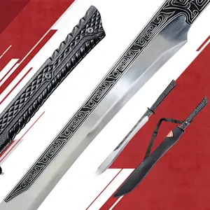 Artisanal Hand-Carved Handle Decorative Ornament, Collector Gift with Matching Leather Protective Sheath