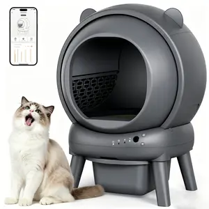 Self-Cleaning Smart Cat Litter Box, App Real-Time Monitor Odor-Free Washable Automatic Kitty Toilet with Safety Weight Detection, Anti-Pinch Protection & Low Noise Operation