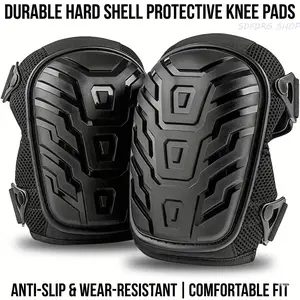 Work Knee Pads for Men – Hard Shell, Wear-Resistant, Non-Slip Protective Pads, Multi-Purpose for Gardening, Car Repair, DIY, Outdoor Sports, Comfortable Adjustable Design, Father’s Day Gift