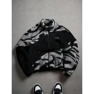 Women's Zipper Letter Pattern Jacket, Windproof Outdoor Parka, Winter Coat, Unisex Casual Streetwear, Fall & Winter Fashion