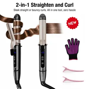 Affordable 2-in-1 Hair Straightener & Curling Iron, Flat Iron Hair Styler for Beach Waves, Dual Voltage VNEXPORT SD-516A-2 #SummerWins #DealsForYouDays