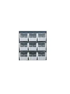 Quantum Storage QLP-1819HC-230-9CL 18 x 19 in. HC Louvered Panel with 16 Clear Bins