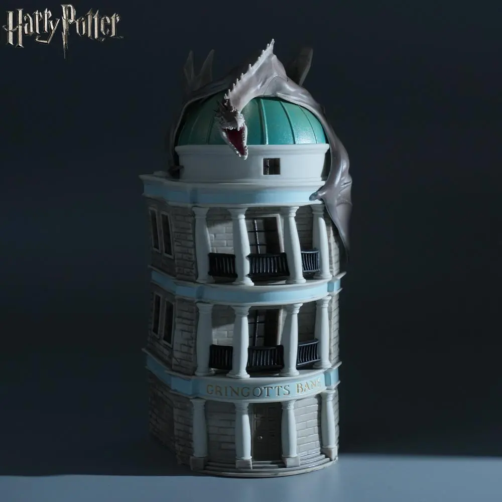 1PC Harry Potter Officially License Gringotts Scenes Statue Bank Harry Potter Coin Piggy Bank Coin Storage Money Box Movie Peripherals Collectible Merch Bedroom Decoration  Desktop Ornaments Birthday Christmas Gift