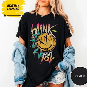 Blink 182 Shirt, Blink 182 Art Smiley Face Shirt, Blink 182 Band Shirt, Pop Punk, Blink 182 Concert Shirt, Graphic Tee, Band Tees
